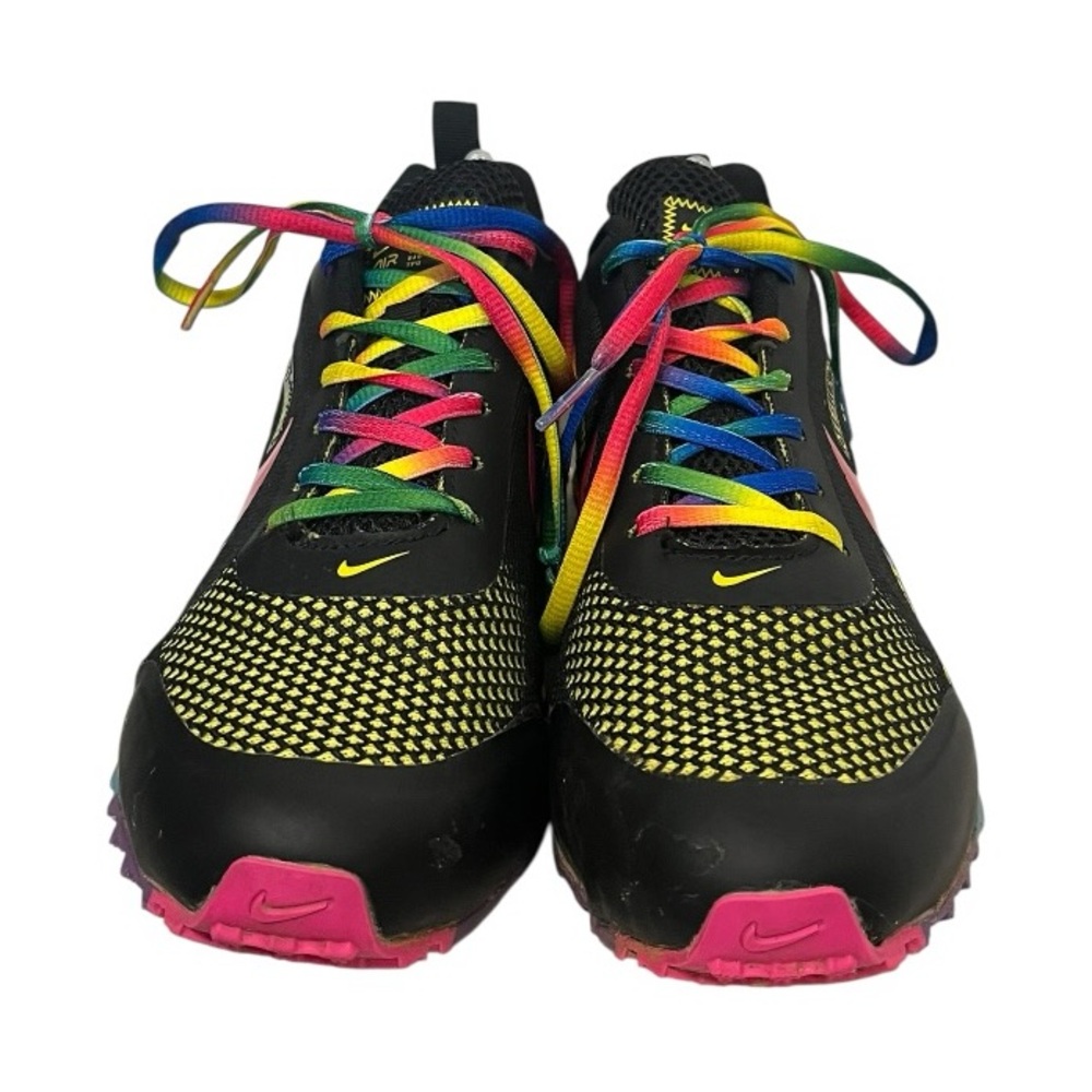 Nike | Airmax Shox Off-White Black Rainbow Colored Accents Sneakers 8.5 - Picture 2 of 10